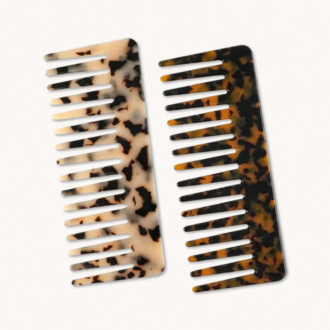 Kitsch Cellulose Acetate Wide-Tooth Comb