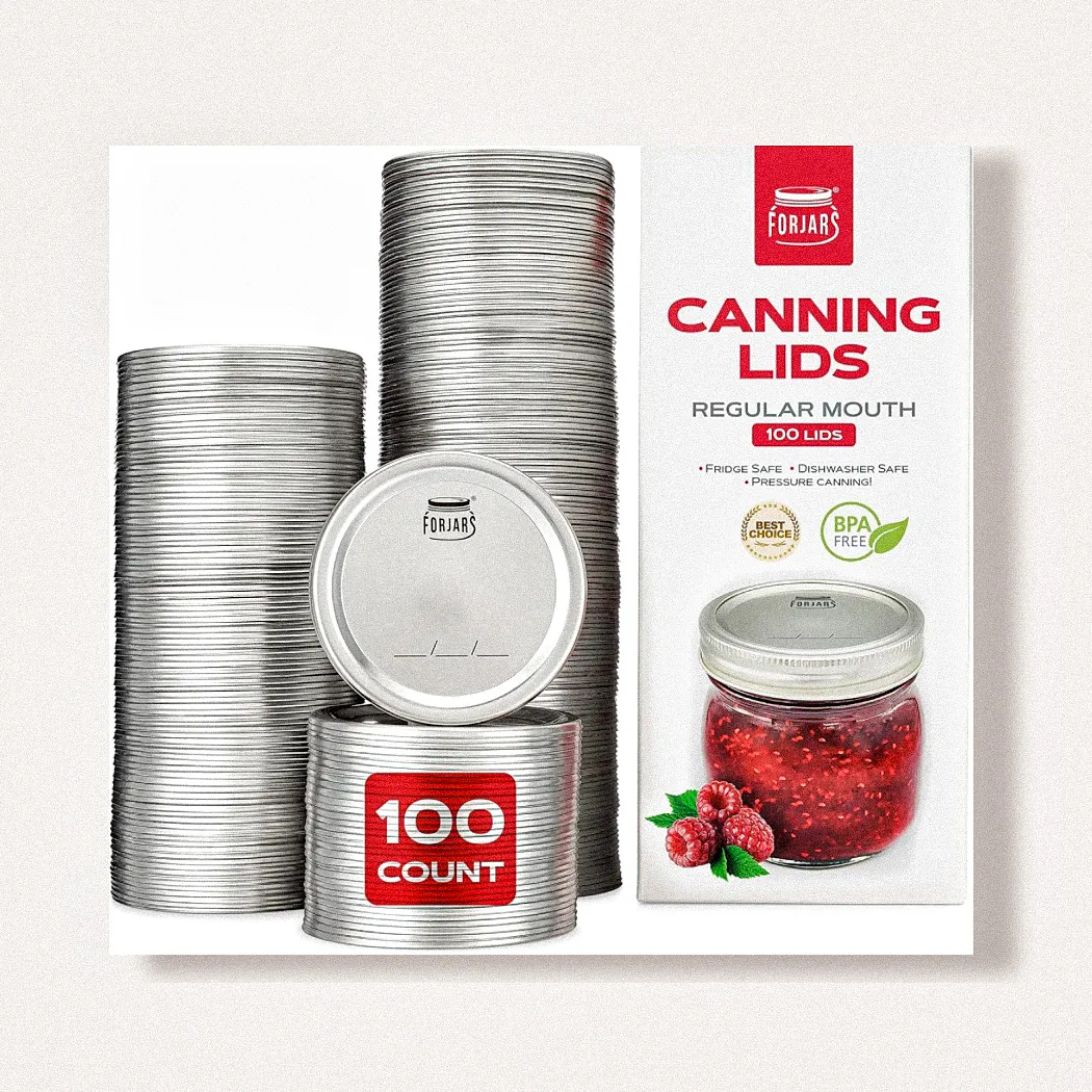 100-Pack Regular Mouth Canning Lids
