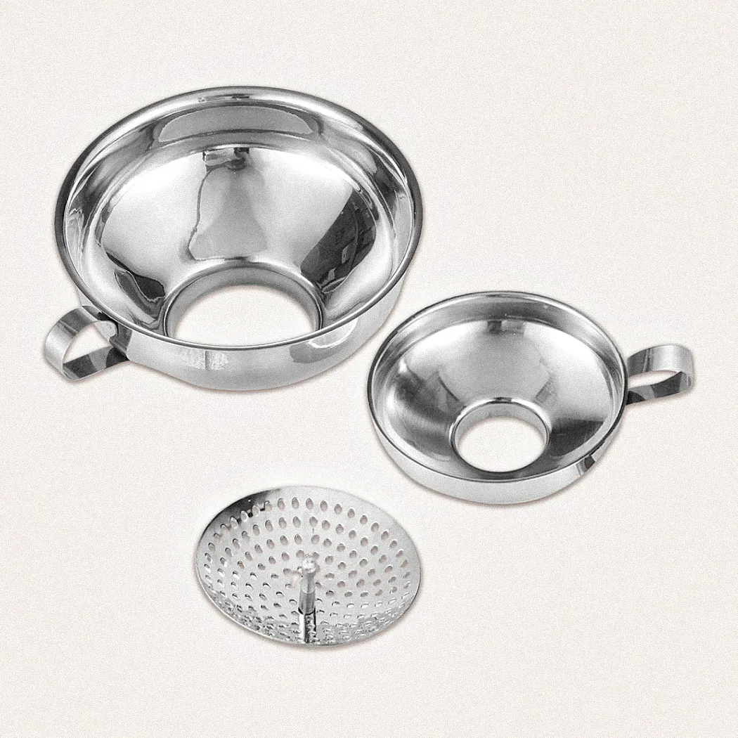 Wide-Mouth Canning Funnel with Strainer 